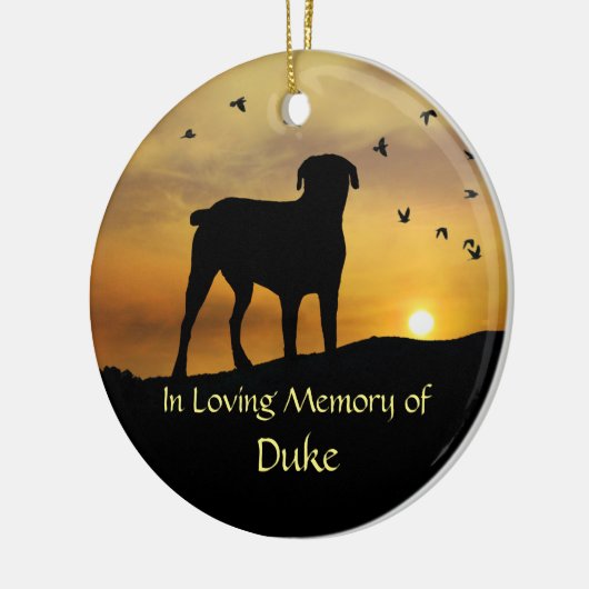 Dog Memorial Tribute Keramisch Ornament (Links)