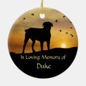 Dog Memorial Tribute Keramisch Ornament (Achterkant)