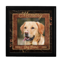 Dog Memory Gold Marble Rustic Urn