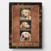 Dog Memory Marble Rustic Gold Keepomwille Fotoplaat (voorkant)