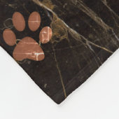 Dog Memory Marble Rustic Memorial Fleece Deken (Hoek)
