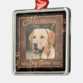 Dog Memory Marble Rustic Memorial Keepslag Metalen Ornament (Links)