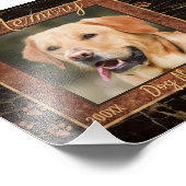 Dog Memory Marble Rustic Square Keepslag Foto Afdruk (Hoek)