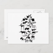 Dog Menagerie Briefkaart (Voorkant / Achterkant)