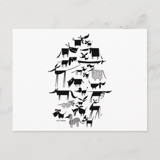 Dog Menagerie Briefkaart (Voorkant)