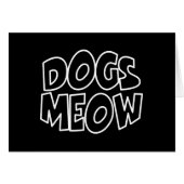 Dog Meow Kaart (Voorkant Horizontaal)