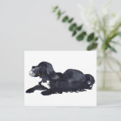 Dog met Ball wil Fetch spelen Briefkaart (Staand voorkant)