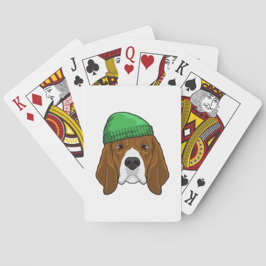Dog met Beanie Pokerkaarten (Achterkant)