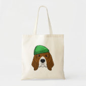 Dog met Beanie Tote Bag (Voorkant)