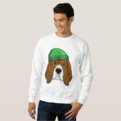 Dog met Beanie Trui (Voorkant volledig)