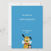 Dog met beenderen en kat - Funny kerstkaart (Achterkant)