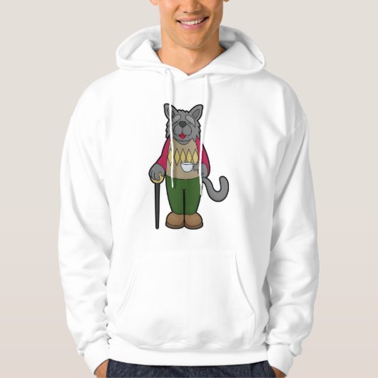 Dog met beker koffie hoodie (Voorkant)