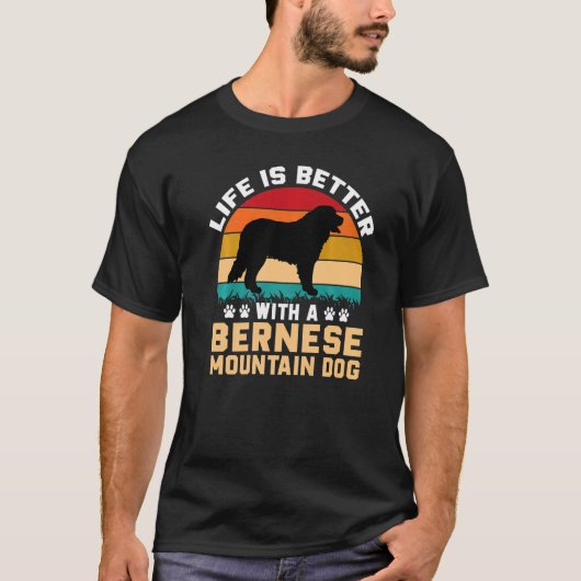 Dog met Bernese Mountain Dog 2 T-shirt (Voorkant)