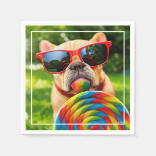 Dog met Big Lollipop Servet