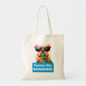 Dog met Big Lollipop Tote Bag (Voorkant)