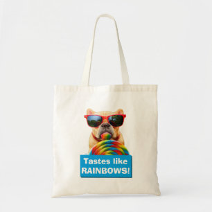 Dog met Big Lollipop Tote Bag
