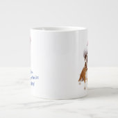 Dog met Big Santa Hat Grote Koffiekop (Voorkant)