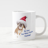 Dog met Big Santa Hat Grote Koffiekop (Rechts)