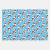 Dog met Big Santa Hat Inpakpapier Vel (Voorkant 3)