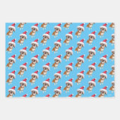 Dog met Big Santa Hat Inpakpapier Vel (Voorkant 2)