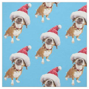Dog met Big Santa Hat Stof