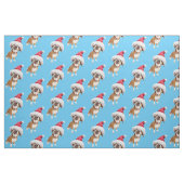 Dog met Big Santa Hat Stof (Fat Quarter)