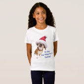 Dog met Big Santa Hat T-shirt (Voorkant volledig)