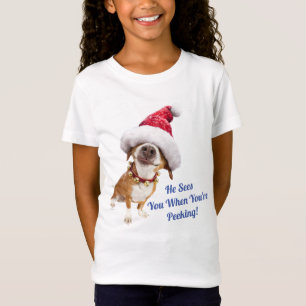 Dog met Big Santa Hat T-shirt