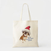 Dog met Big Santa Hat Tote Bag (Voorkant)