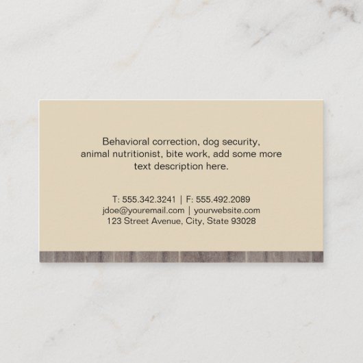 Dog met bot Logo Visitekaartje (Achterkant)