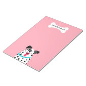 Dog met bot personaliseren notitieblok (Schuin)