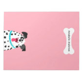 Dog met bot personaliseren notitieblok (Voorkant)