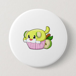 Dog met Cake Ronde Button 7,6 Cm
