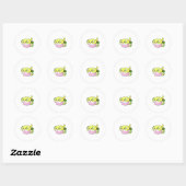 Dog met Cake Ronde Sticker (Vel)