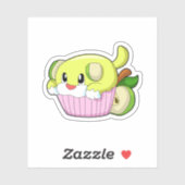 Dog met Cake Sticker (Vel)