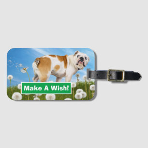 Dog met Dandelion Bagagelabel