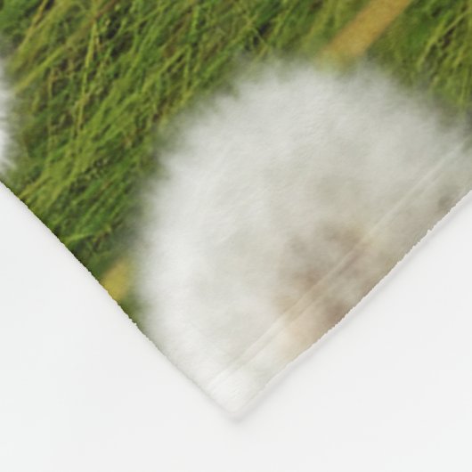 Dog met Dandelion Fleece Deken (Hoek)