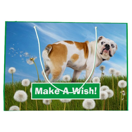 Dog met Dandelion Groot Cadeauzakje (Achterkant)