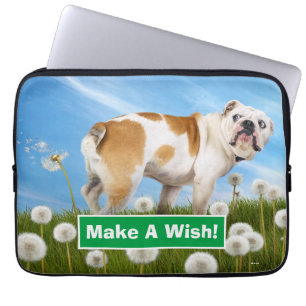 Dog met Dandelion Laptop Sleeve