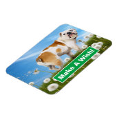 Dog met Dandelion Magneet (Linkerzijde)