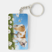 Dog met Dandelion Sleutelhanger (achterkant)
