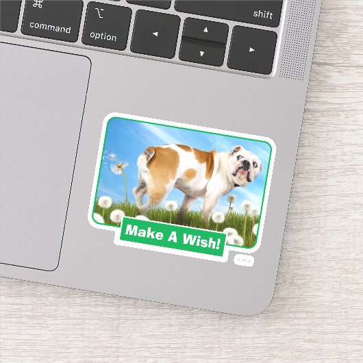 Dog met Dandelion Sticker (Detail)