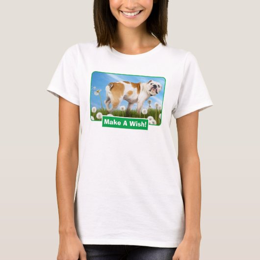 Dog met Dandelion T-shirt (Voorkant)