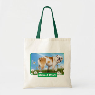 Dog met Dandelion Tote Bag