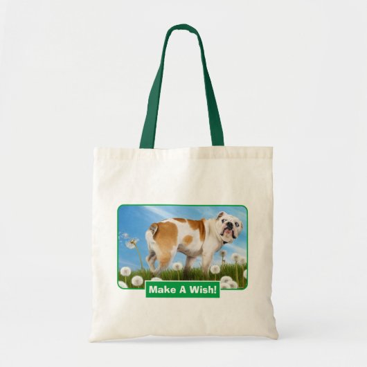 Dog met Dandelion Tote Bag (Voorkant)