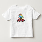 Dog met fiets kinder shirts (Voorkant)