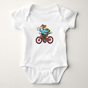 Dog met fiets romper