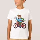 Dog met fiets t-shirt (Voorkant)