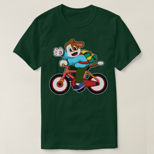 Dog met fiets t-shirt (Design voorkant)