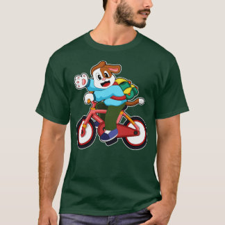 Dog met fiets t-shirt